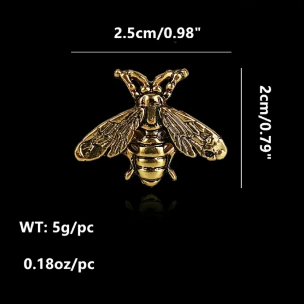 Silver Bee Brooch Pin Vintage Style - Picture 2 of 4